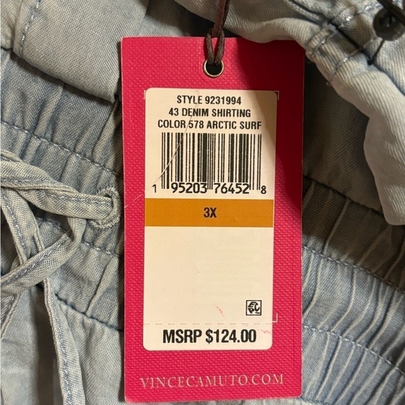 NWT-Vince Camuto- Light Wash Utility Romper - Picture 7 of 8